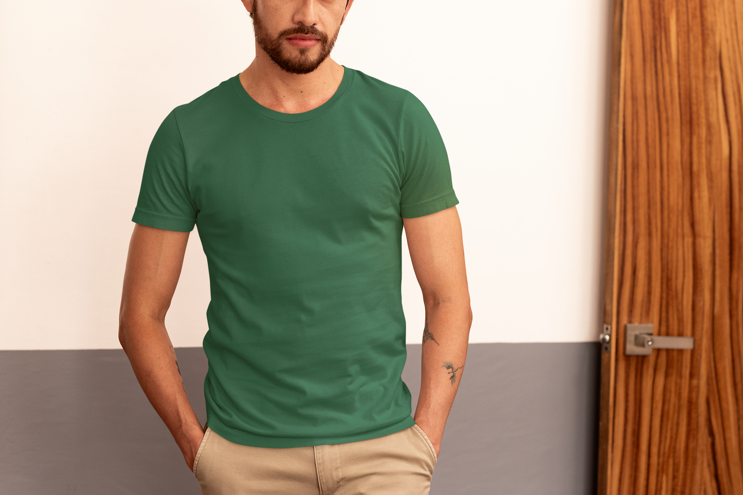 W.I.F.I (Wear It Feel It) Men's Solid Plain Cotton Premium T-Shirt