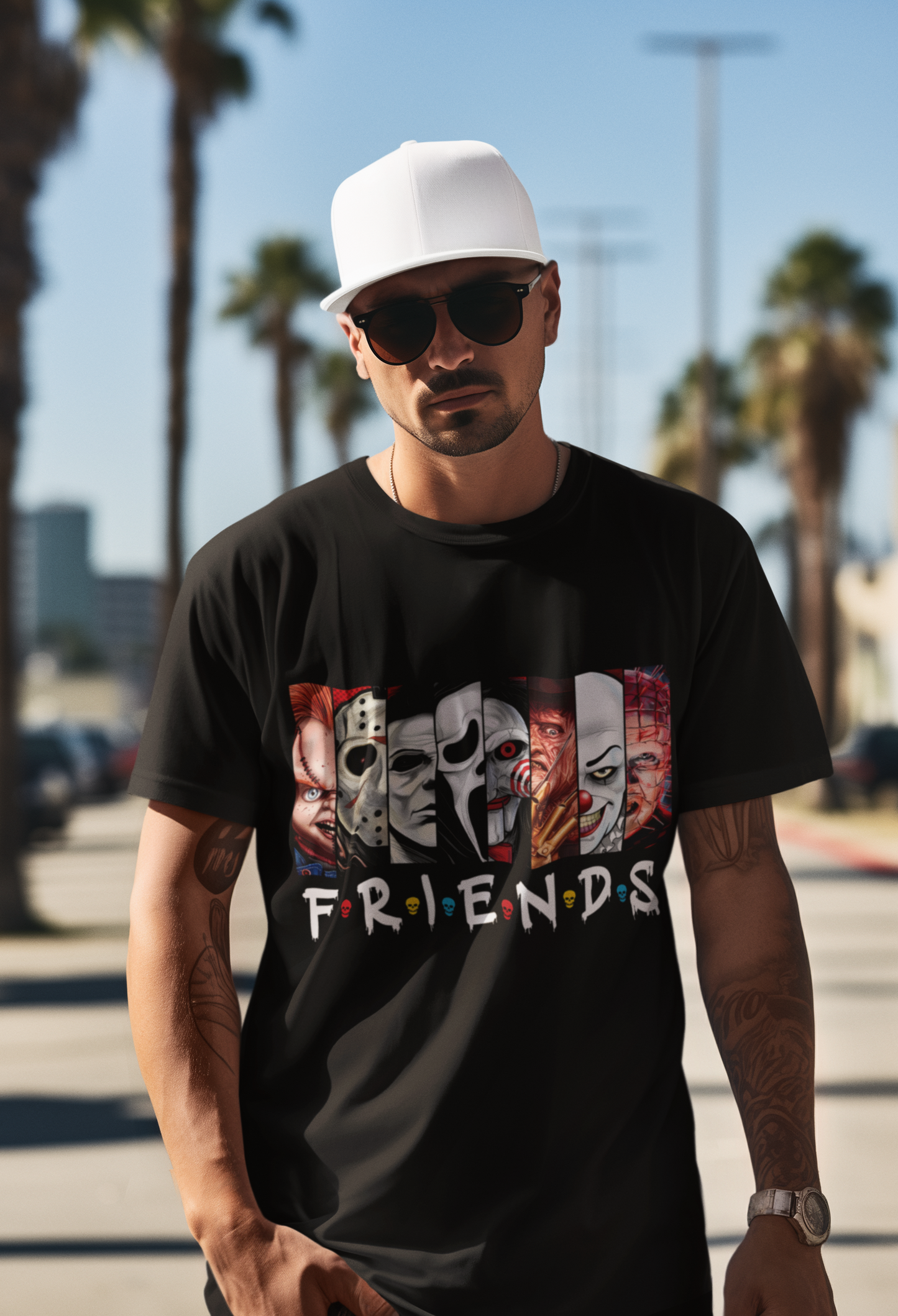 W.I.F.I Regular Fit Men's T-Shirt – 180 GSM, Black with F.R.I.E.N.D.S Print