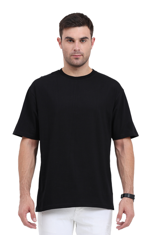 wifi wear it feel it oversized plain black tshirt closeup